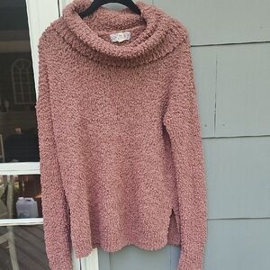 Pink Republic Cozy Pink Turtleneck Sweater